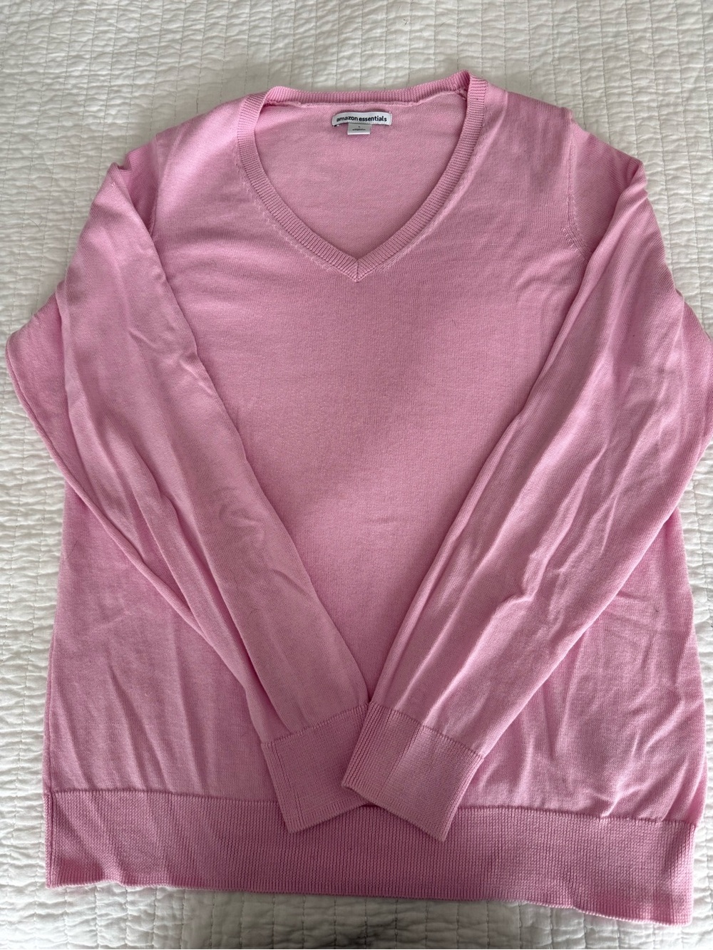 Light Pink V-Neck Women’s Sweater